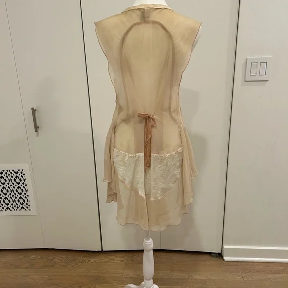 Free People Sheer Tan Blouse - Picture 2 of 2